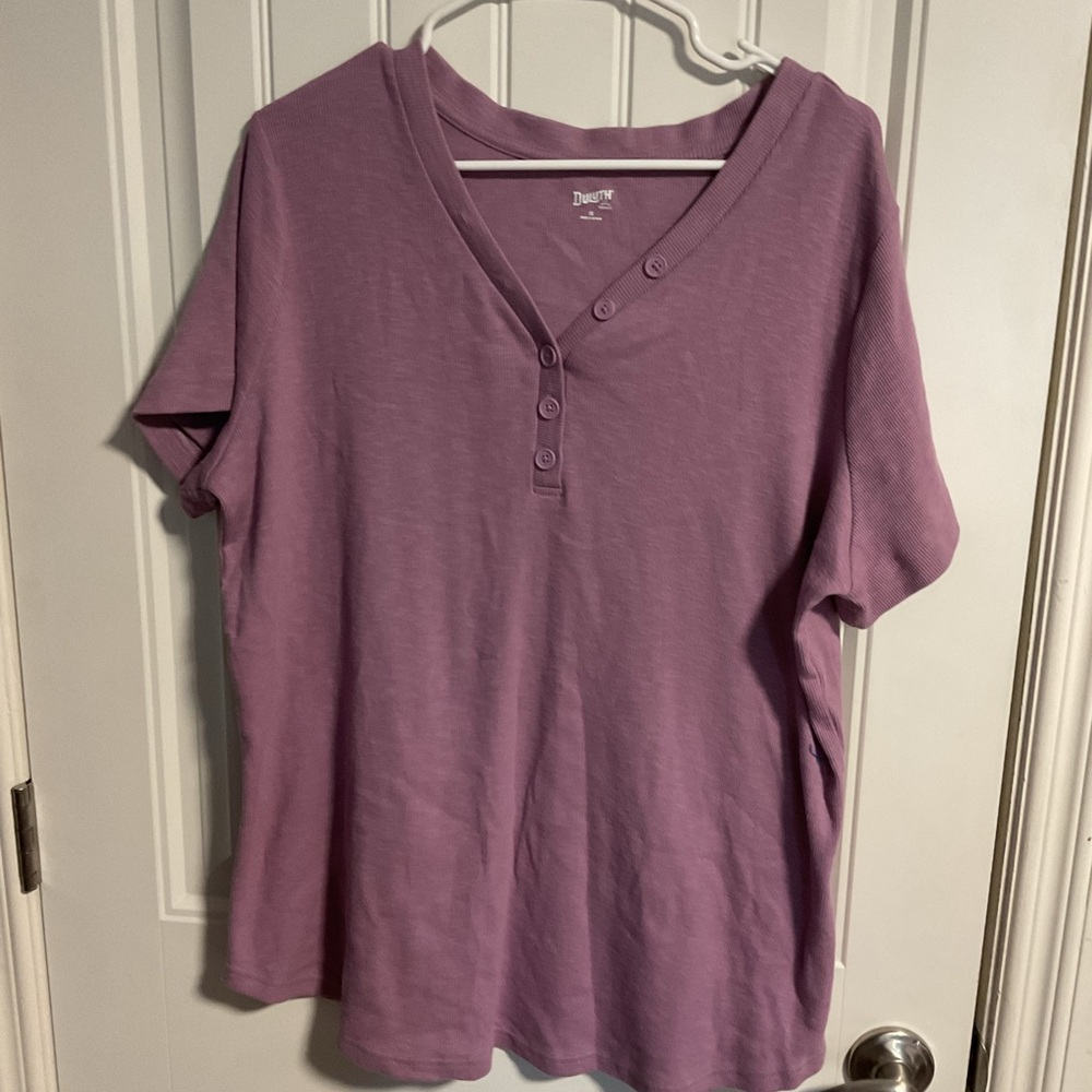 Duluth Trading Co Relaxed Purple Polo T-Shirt